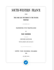 كتاب جنوب غرب فرنسا من لوار ورون إلى الحدود الإسبانية دليل للمسافرين
